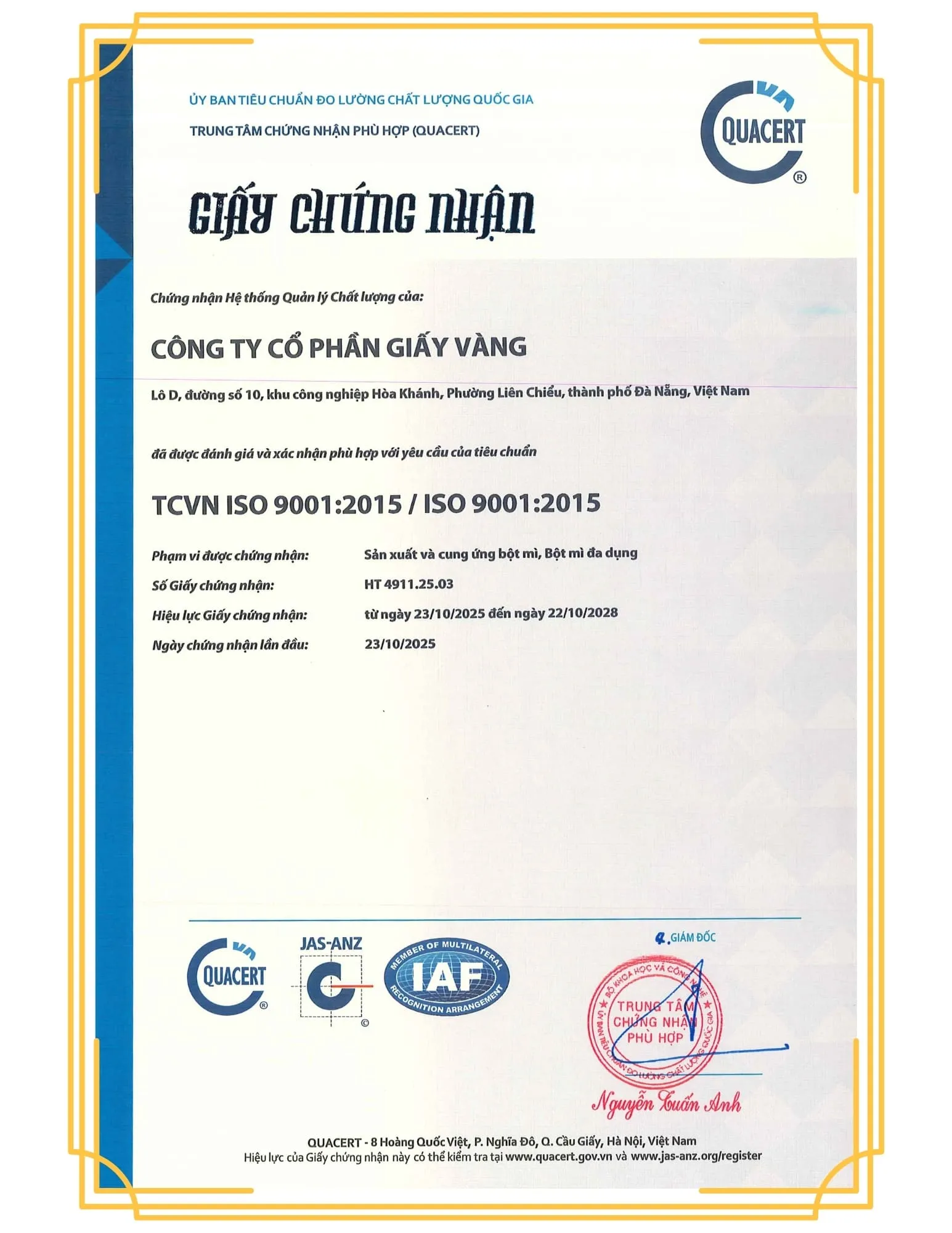 Giấy chứng nhận
